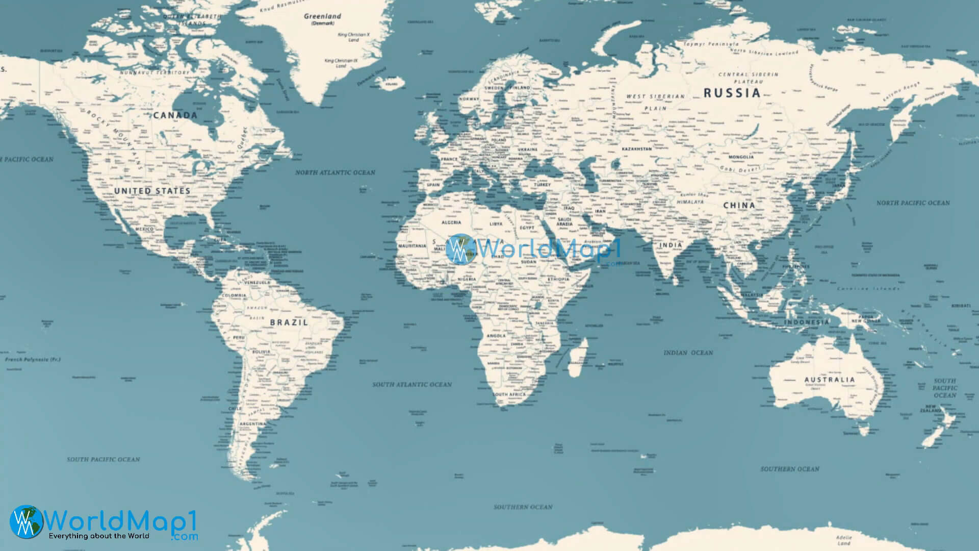 Karte der Länder und Städte der Welt